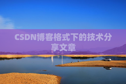 CSDN博客格式下的技术分享文章